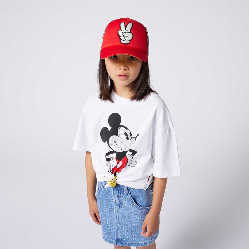 MARC JACOBS Disney Embroidered Cap Red 54-58 image number 3